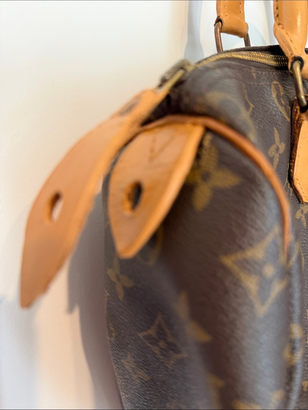 Louis Vuitton Brown Monogram Canvas Satchel with Tan Leather Handles - Picture 6 of 14